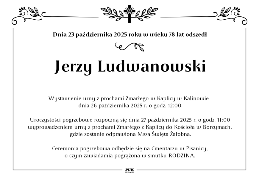 Jerzy Ludwanowski - nekrolog